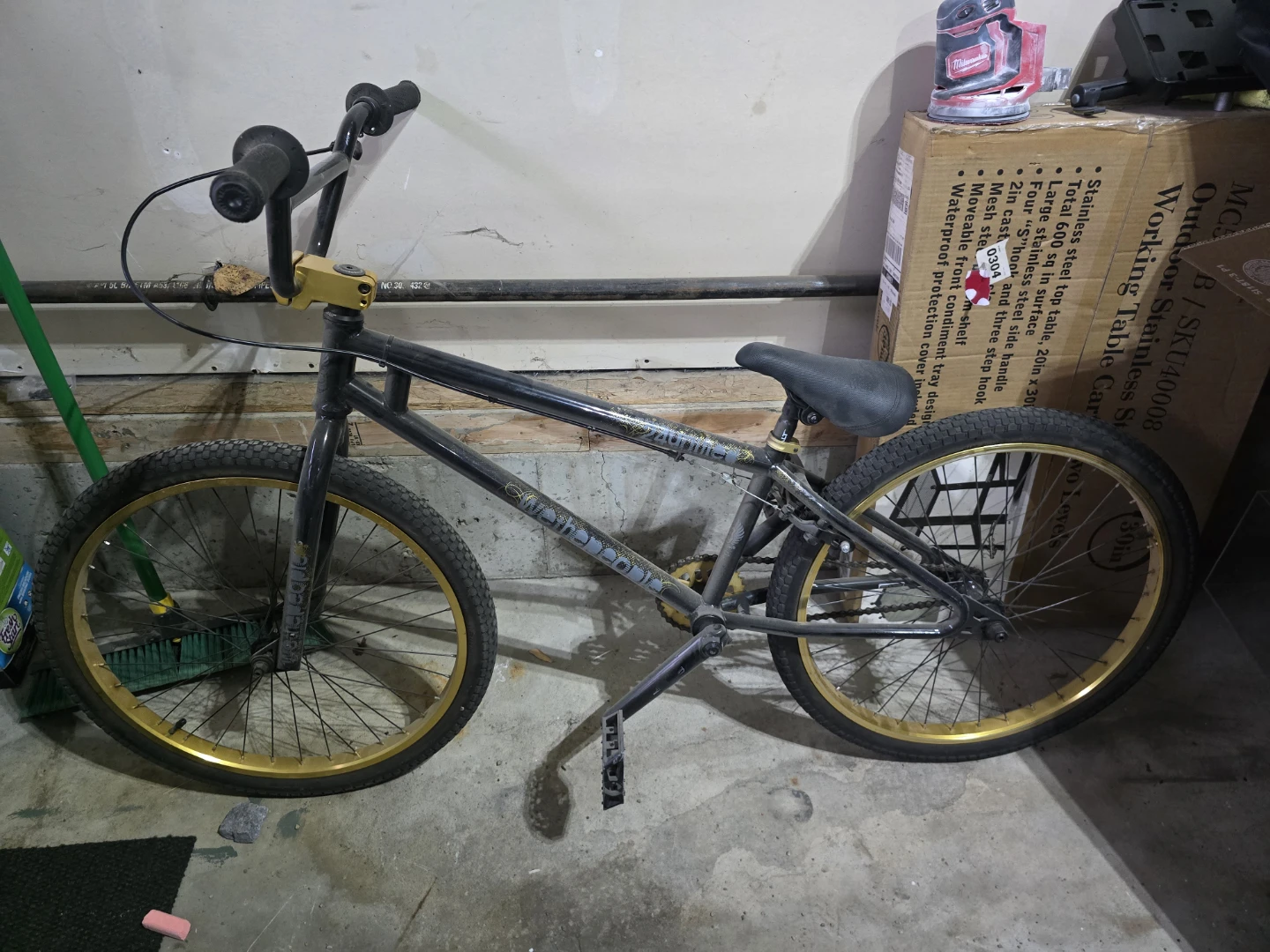 BMX Bike - Black and Gold - We the people unified cruiser 24"