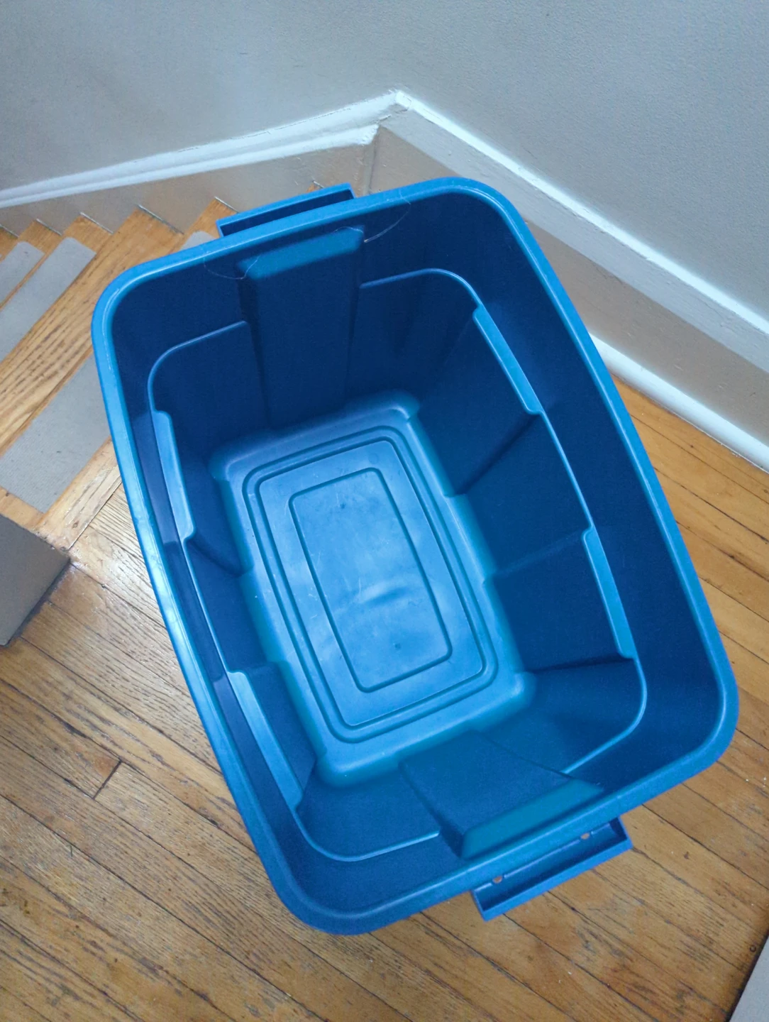 Blue Storage Bin with Lid - photo 2