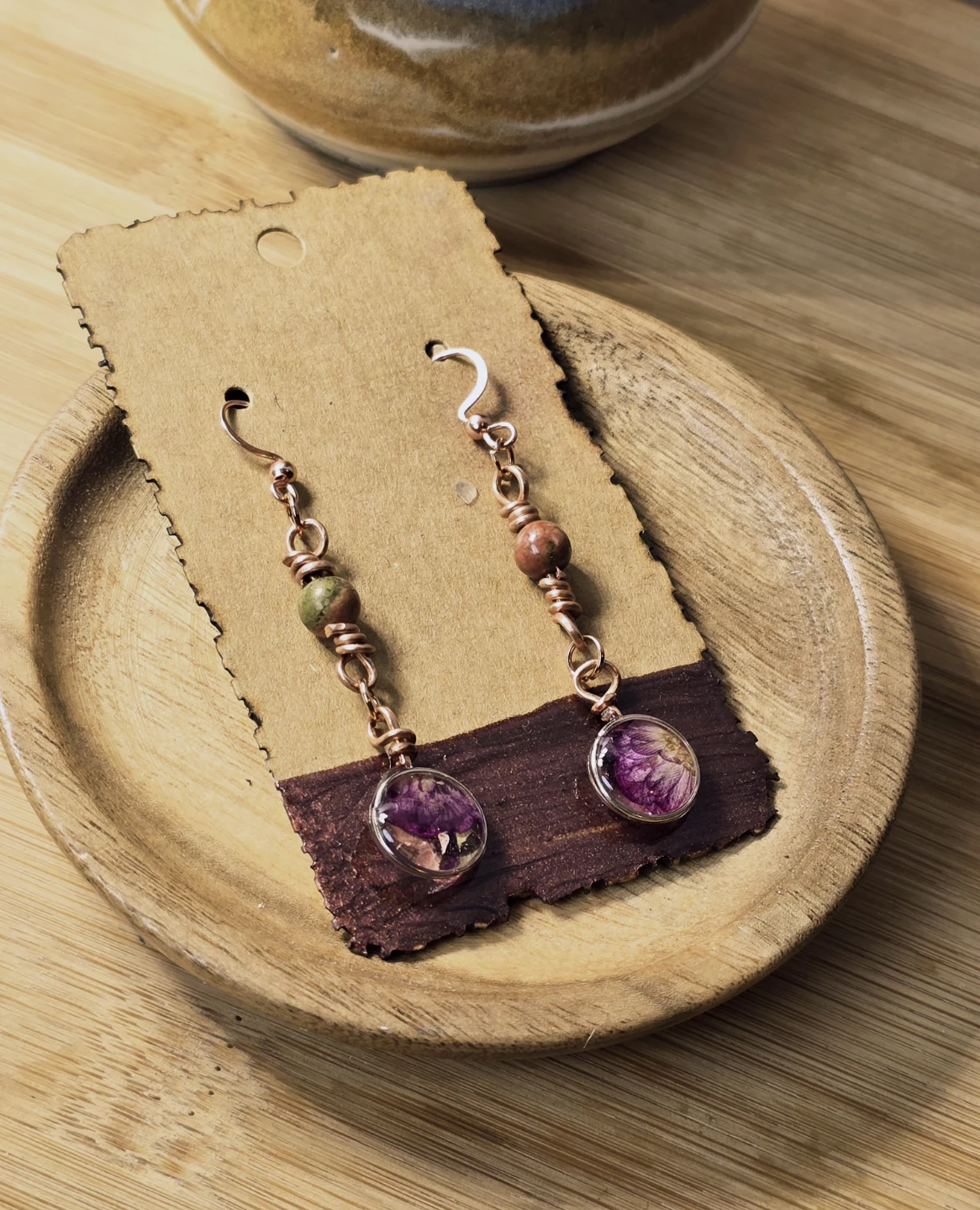 Handmade Real Pressed Flower Earrings