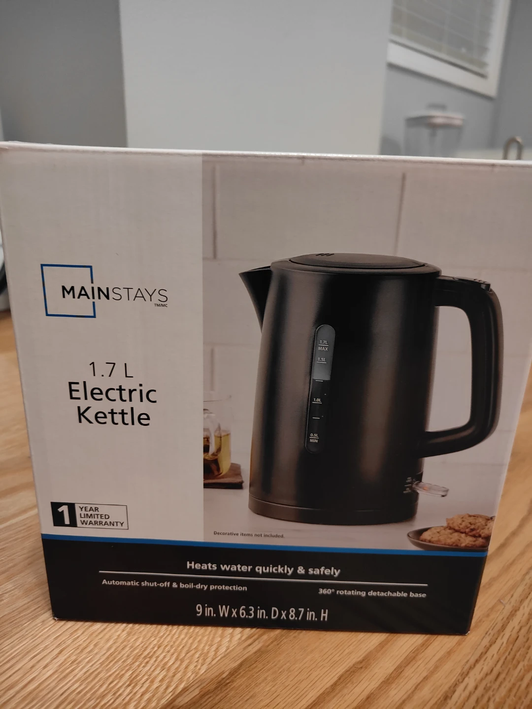 Mainstays 1.7L Electric Kettle - Black