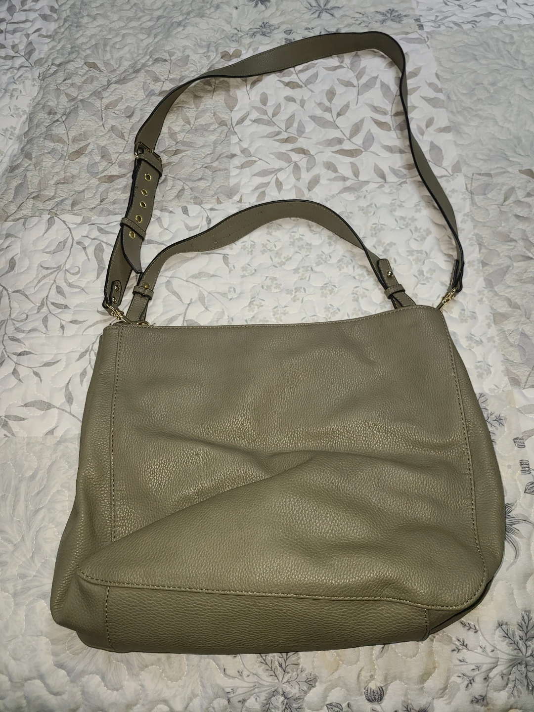 Lily & Ivy Grey Faux Leather Shoulder Bag - photo 4