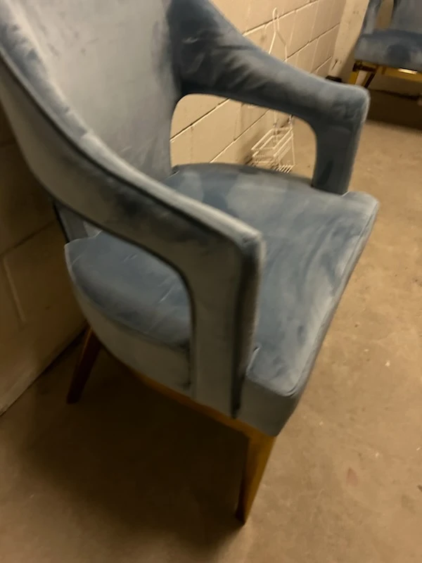 Chic Home Danu Velvet Upholstered Accent Chair - Blue - photo 4