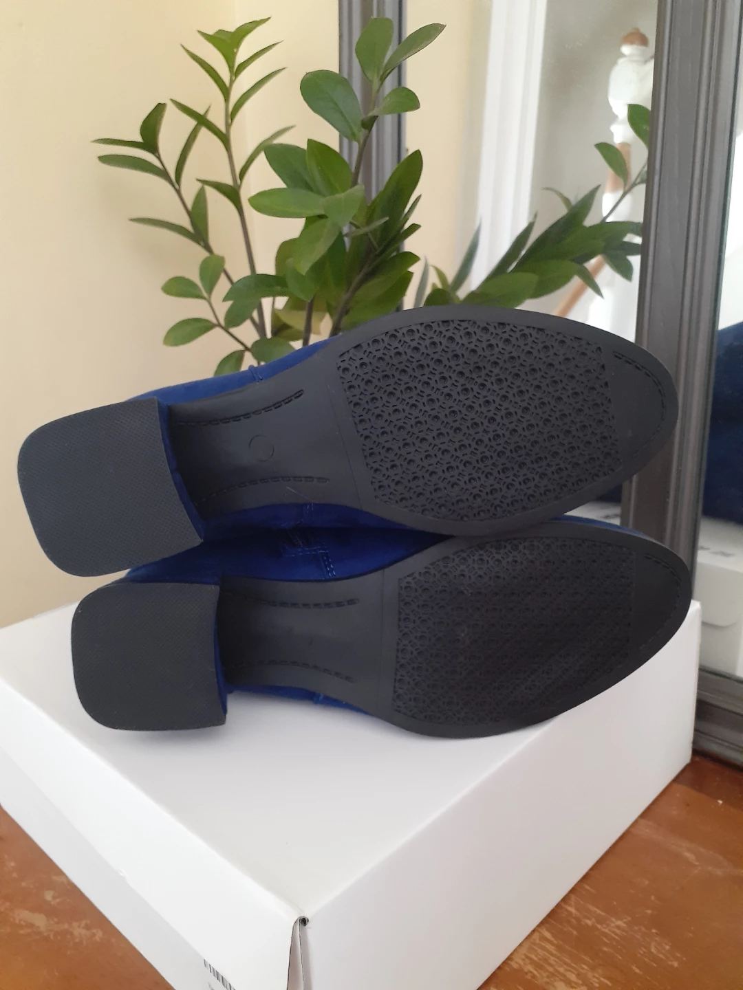 Blue Suede Ankle Boots - Size 6 - photo 2