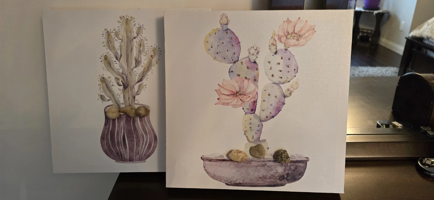 Canvas Wall Art Prints - Cactus & Prickly Pear Design
