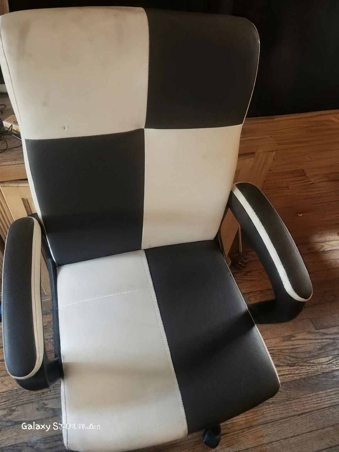 Black and White Checkered Office Chair