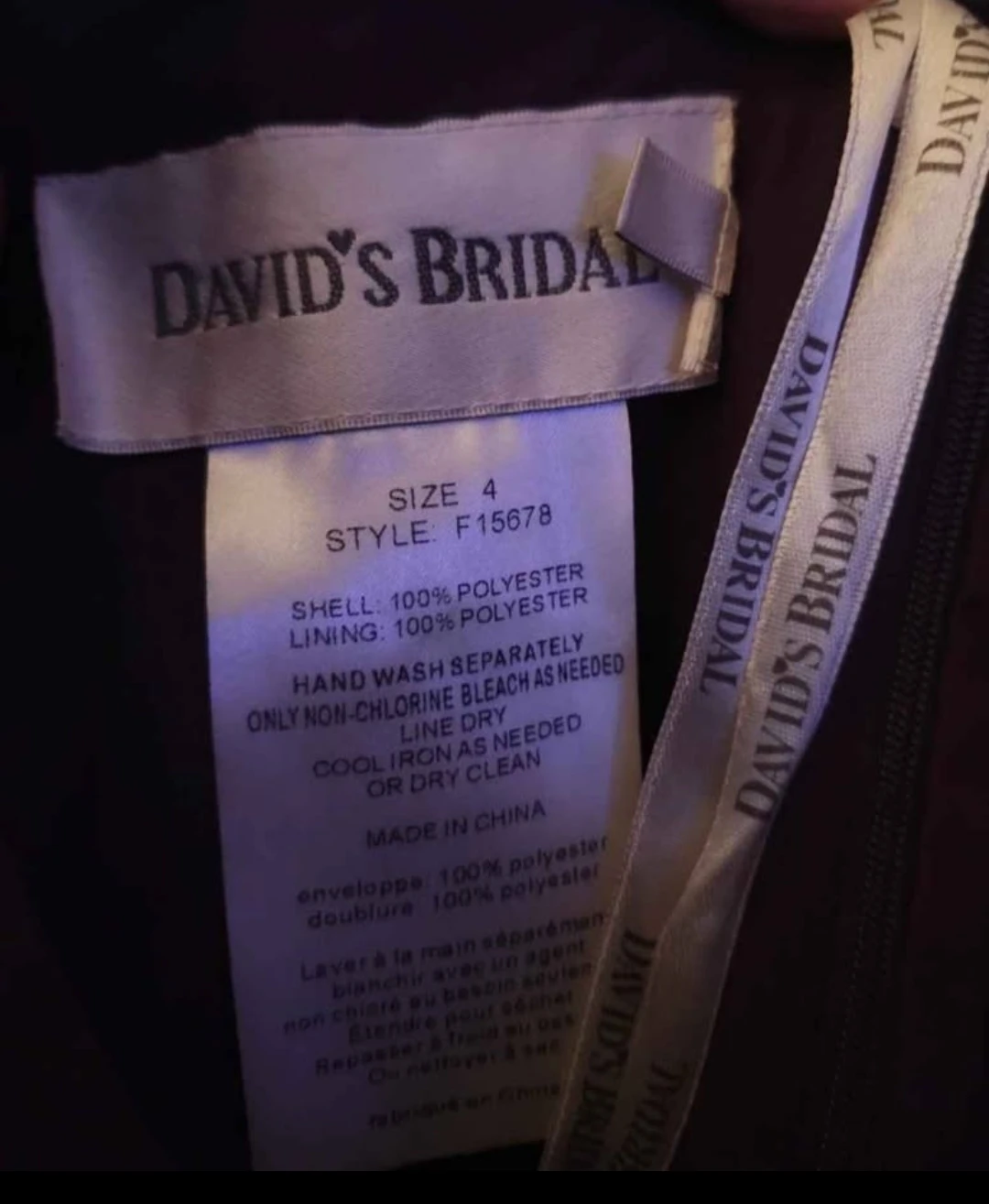 David's Bridal Strapless High-Low Dress Size 4 - photo 2