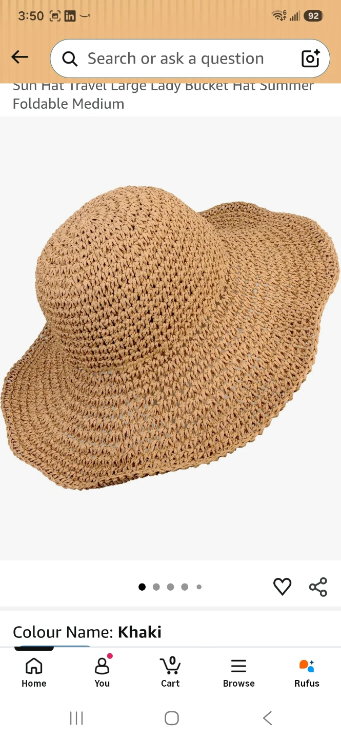 Medium Woven Beach Hat