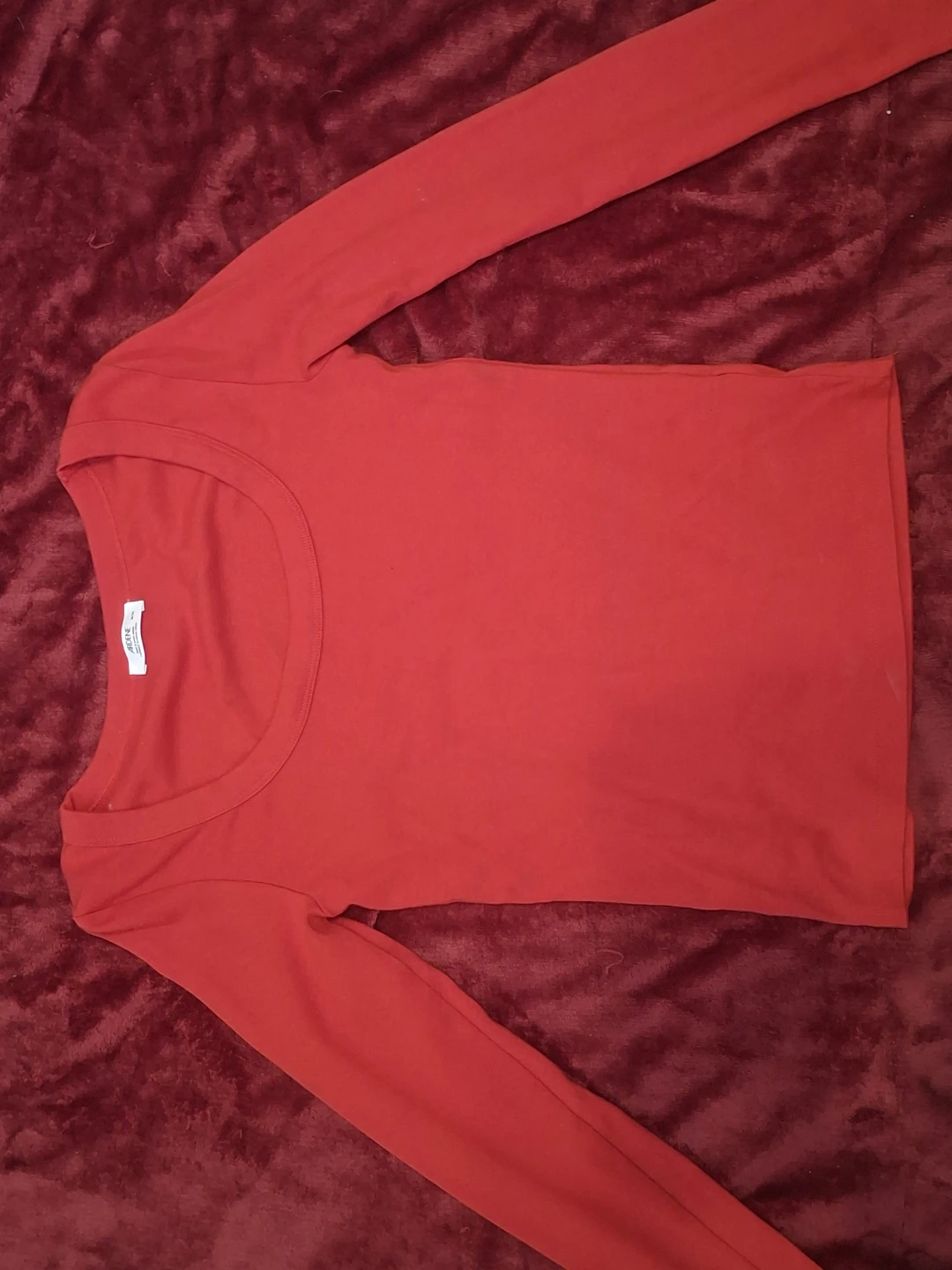Women's Red Long Sleeve Top