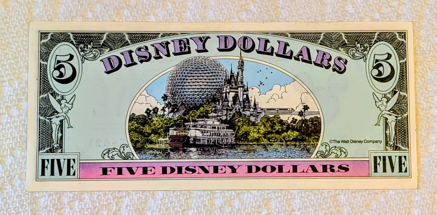 Vintage Disney Dollars - $5  Goofy Series 1991 - photo 2