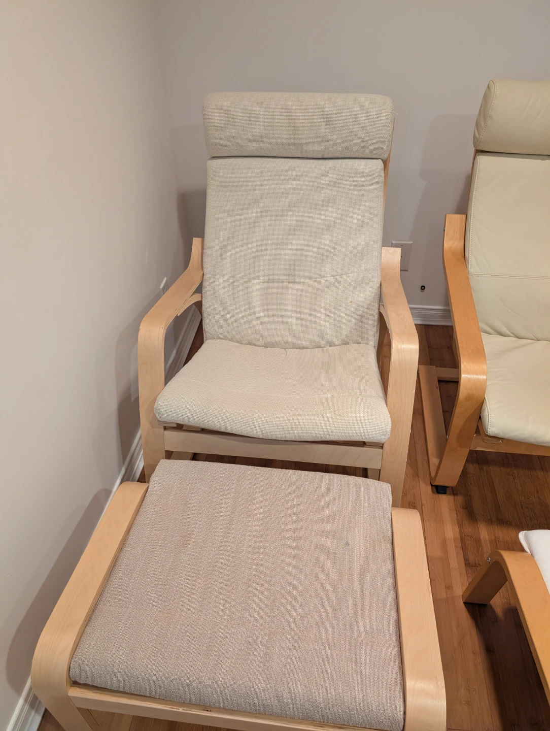 IKEA Poäng Armchair and Ottoman