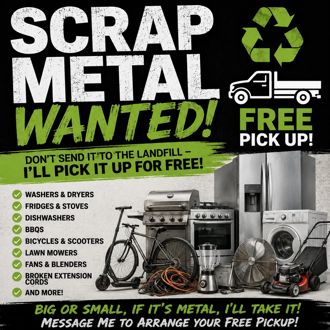 Scrap Metal Wanted - Free Pick Up!