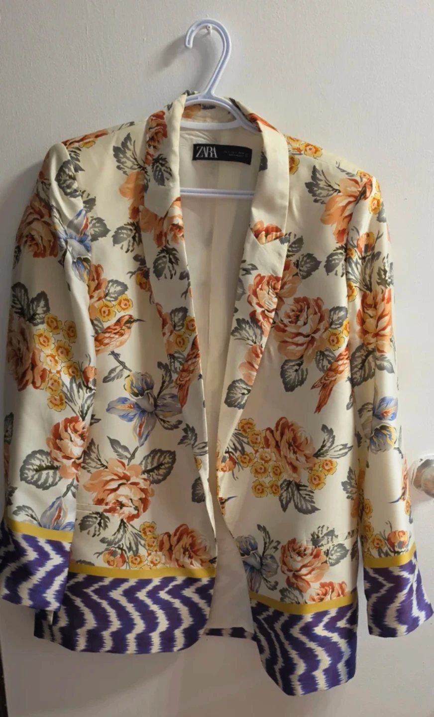 ZARA Floral Blazer Jacket,Large - photo 2