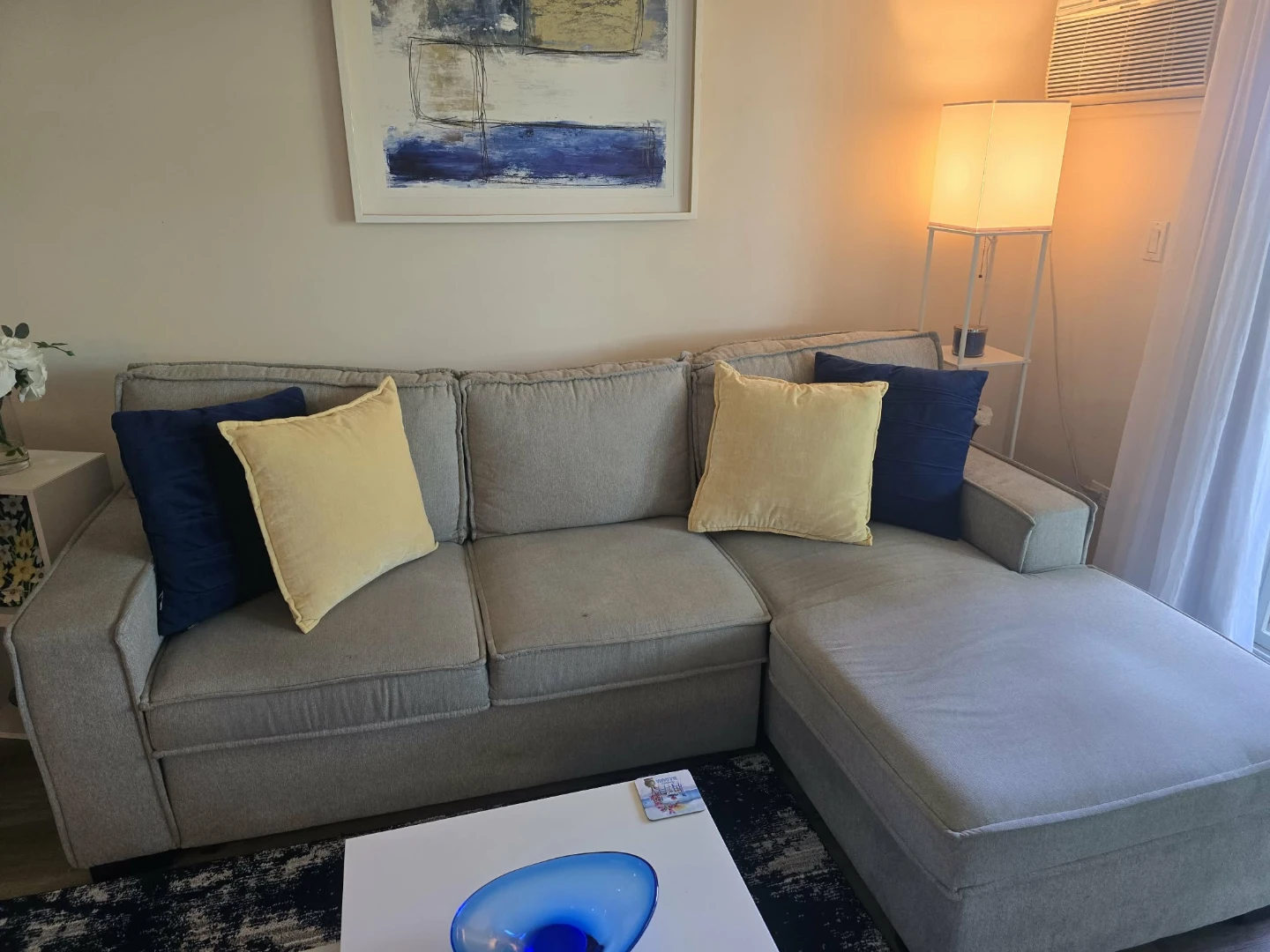 Gray Sectional Sofa with Storage