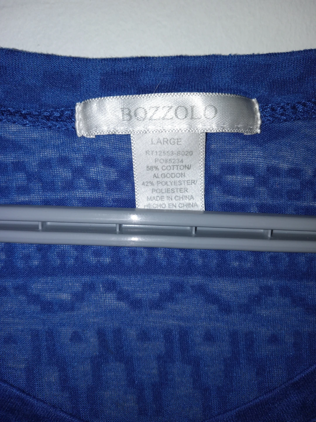 Bozolo blue long-sleeve v-neck top Large - photo 3
