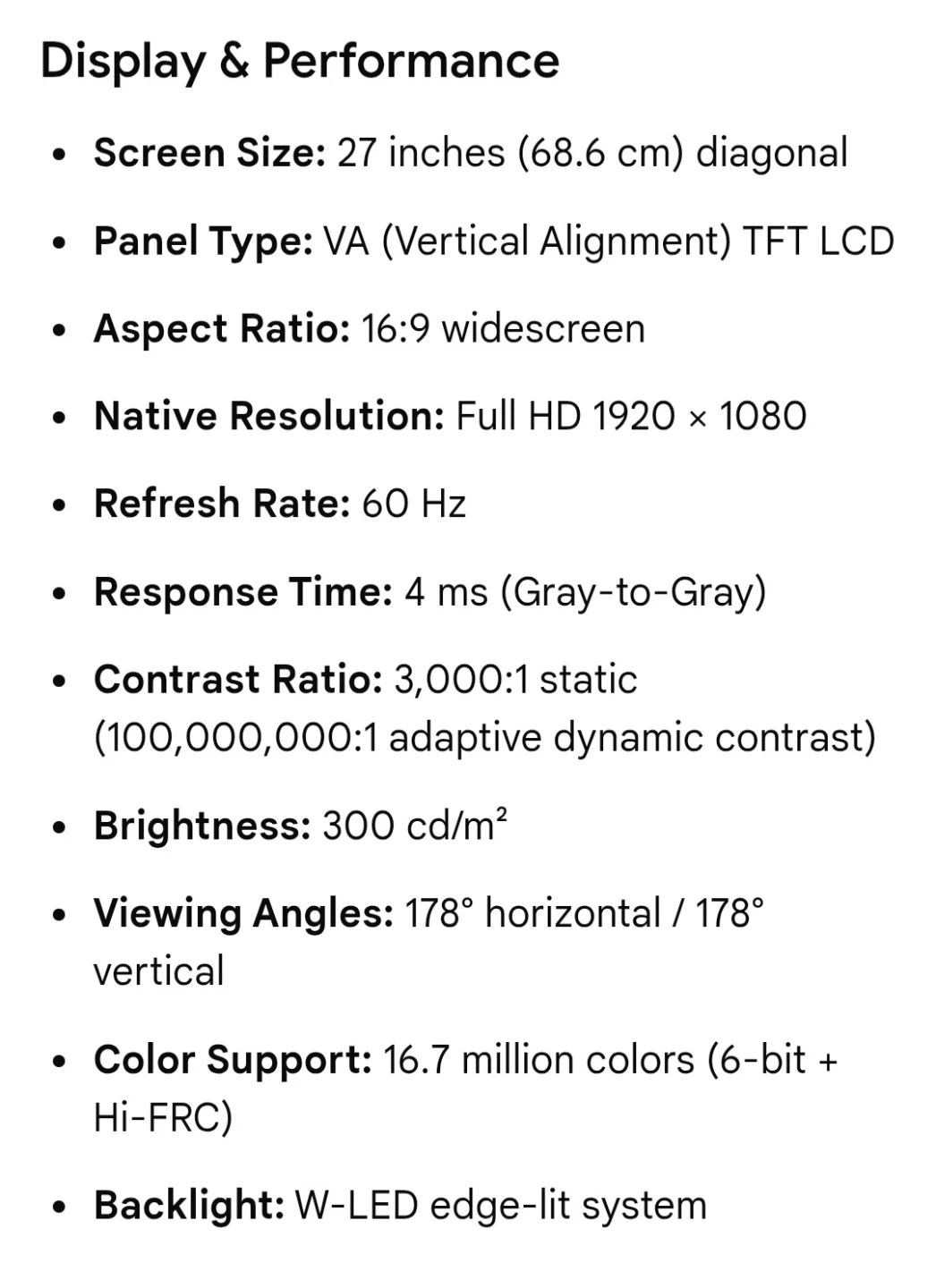 Acer G276HL Gbid 27" Full HD LCD Monitor - photo 4
