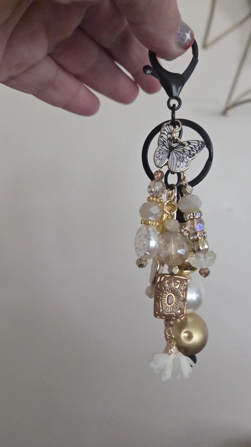 Beaded Keychain with Butterfly Charm - photo 2
