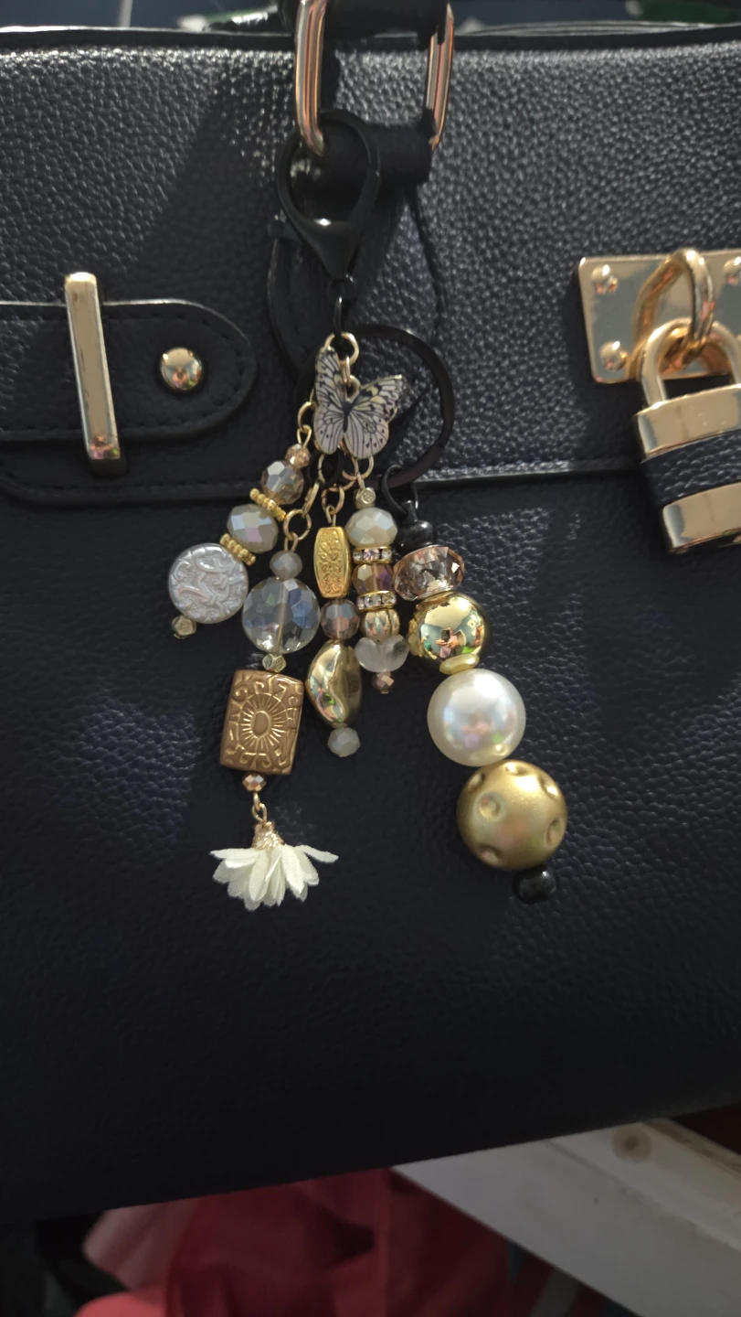 Beaded Keychain with Butterfly Charm - photo 3