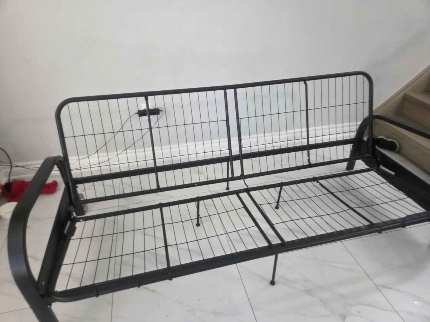 Black Futon Sofa Bed Frame - photo 4
