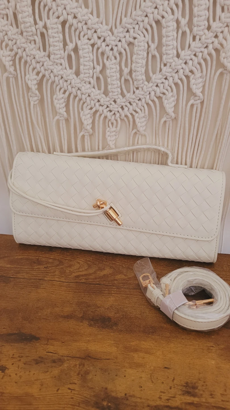 Few Moda East West Clutch with Crossbody Strap (Cream)