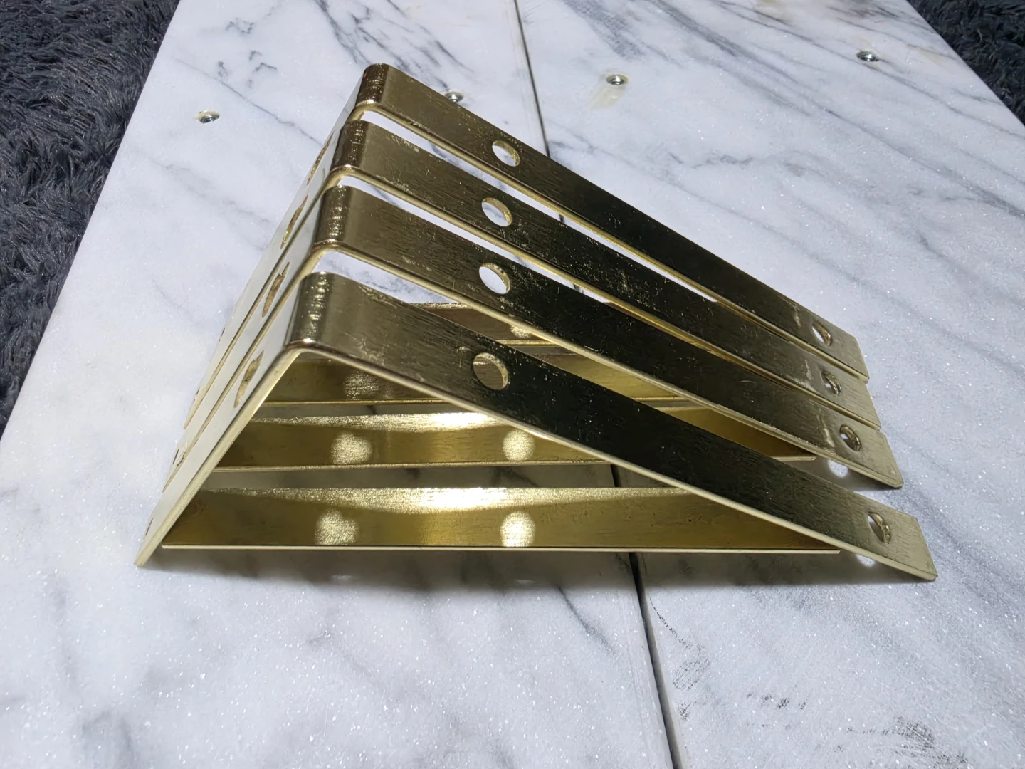 Brass Shelf Brackets x 4