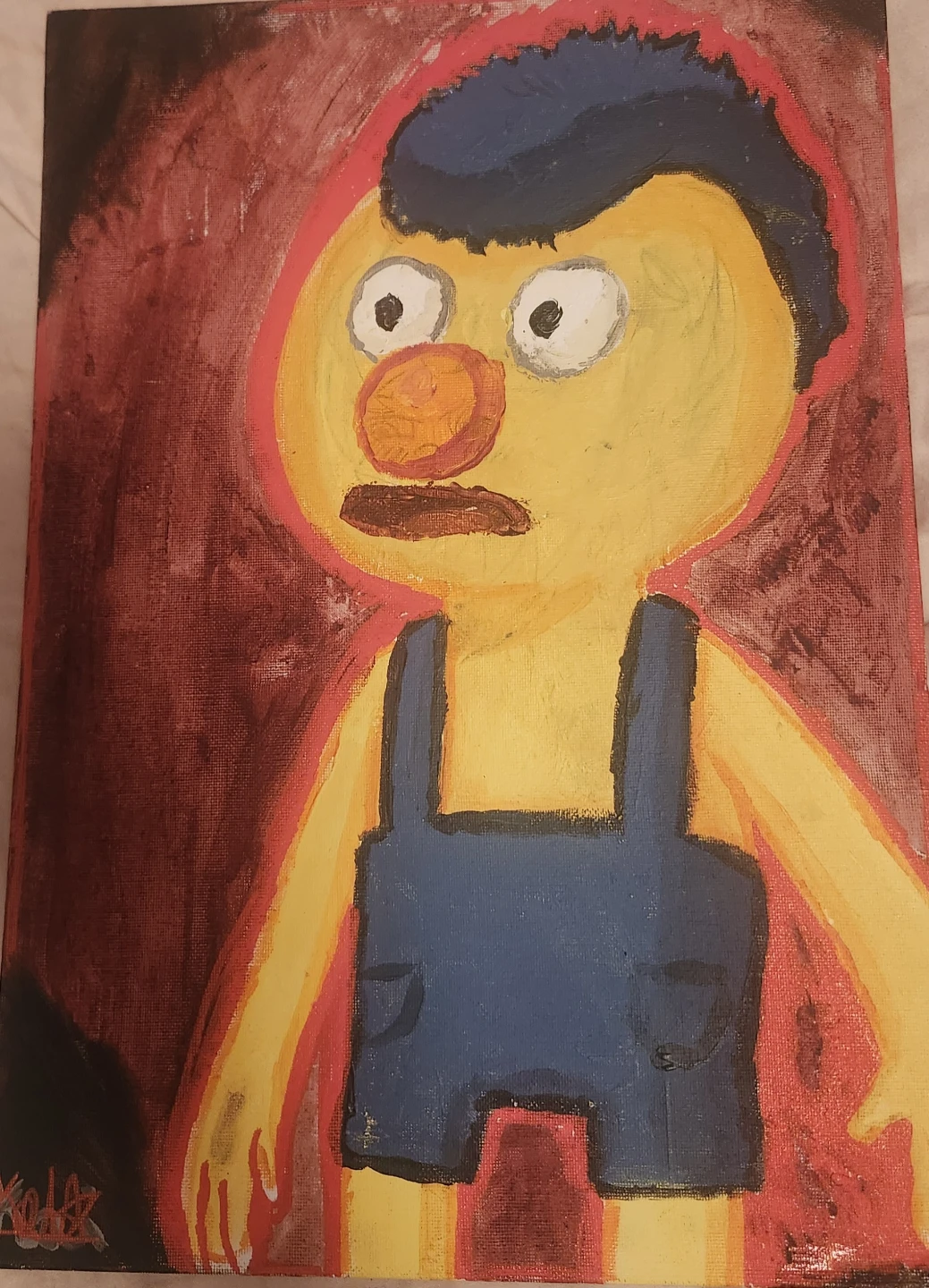 Don't Hug Me I'm Scared Yellow Character Painting