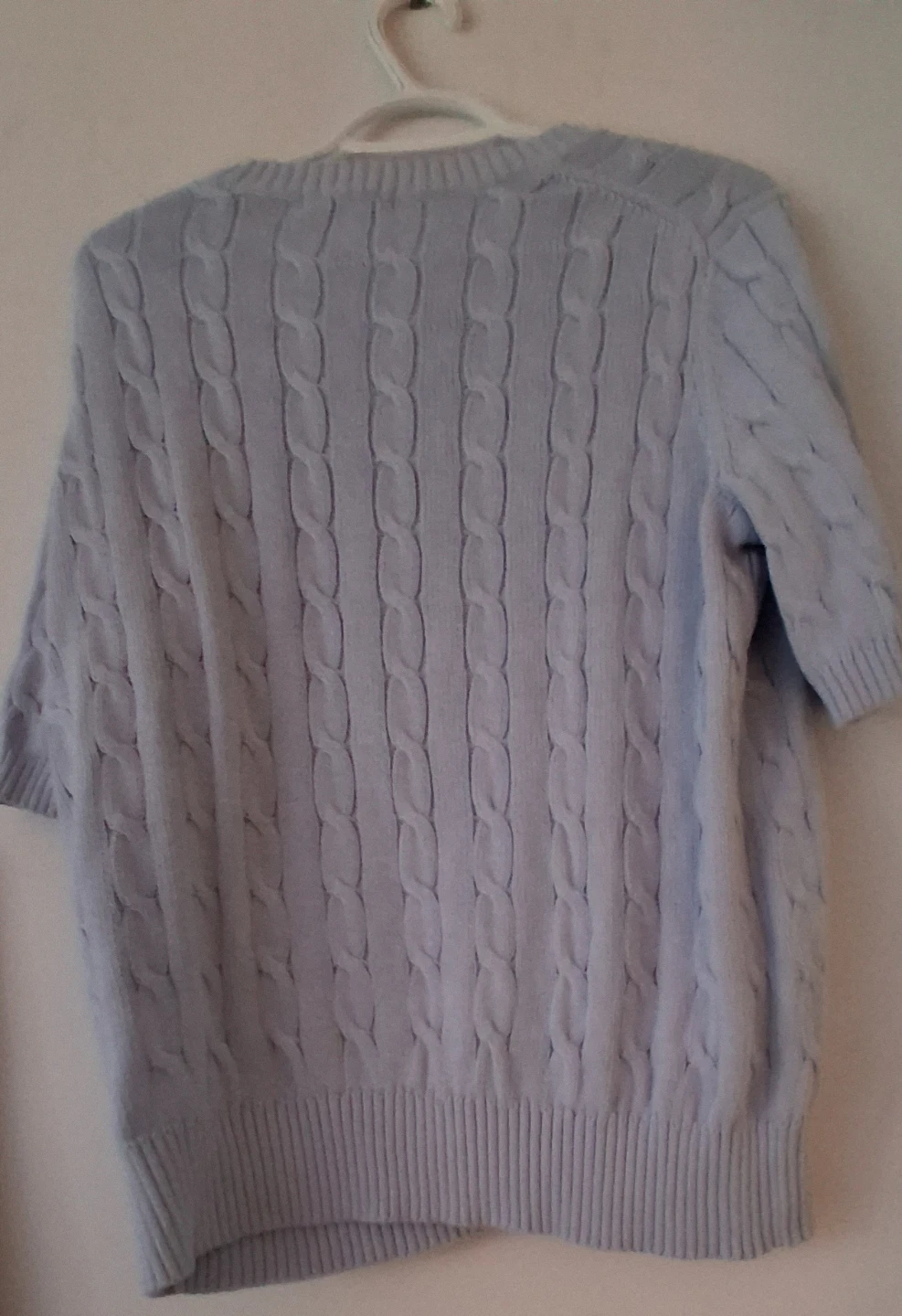 Joe Fresh Women's Light Blue Cable Knit Short Sleeve Sweater XL - photo 4