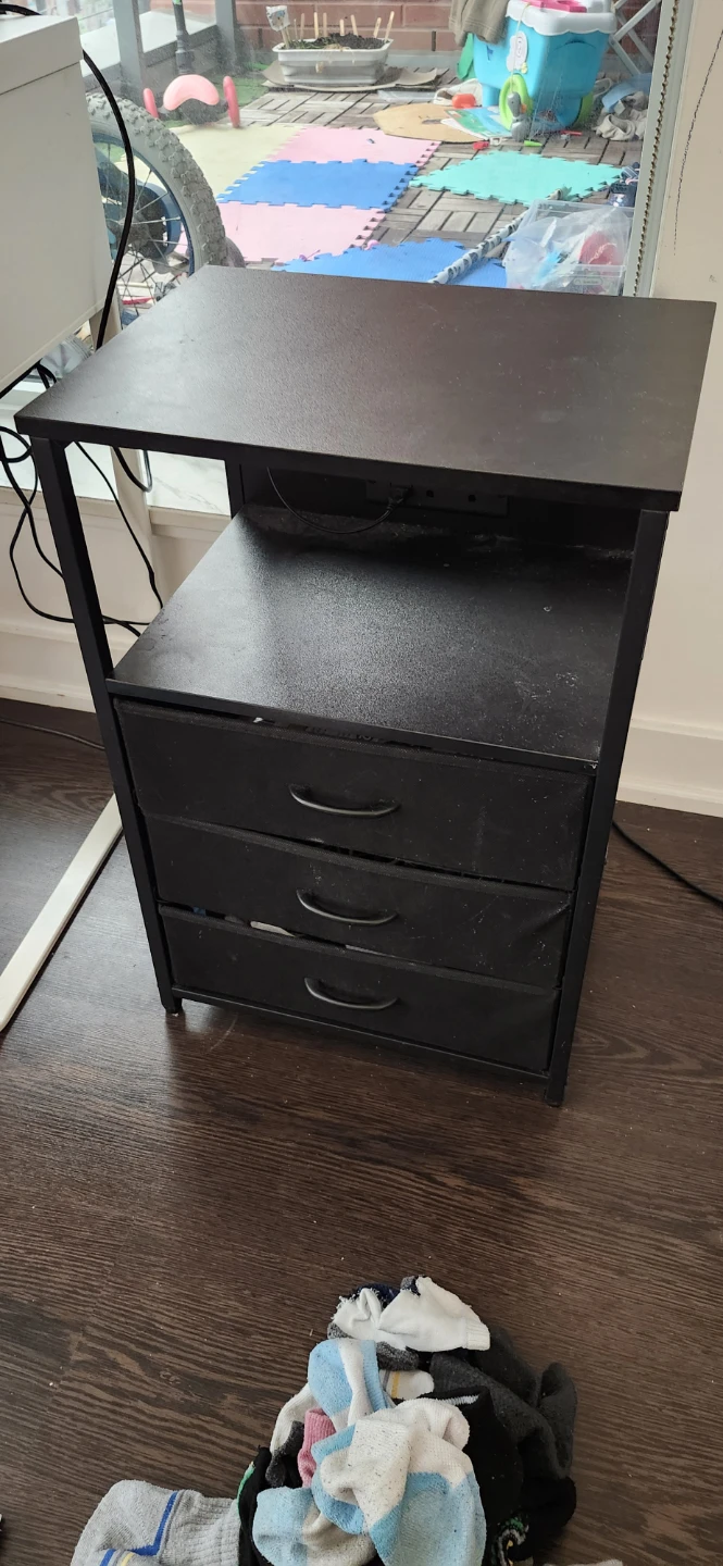 2 Small Side Tables with Drawers and Power Outlet - photo 5