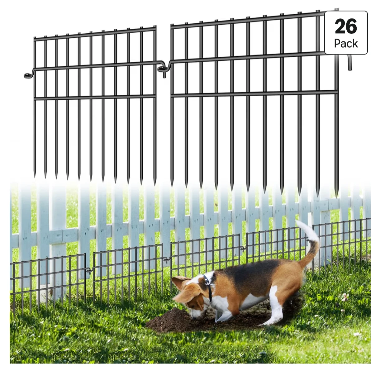 37ft (L) X 13in (H) Garden Animal Barrier Fence, 26 Pack