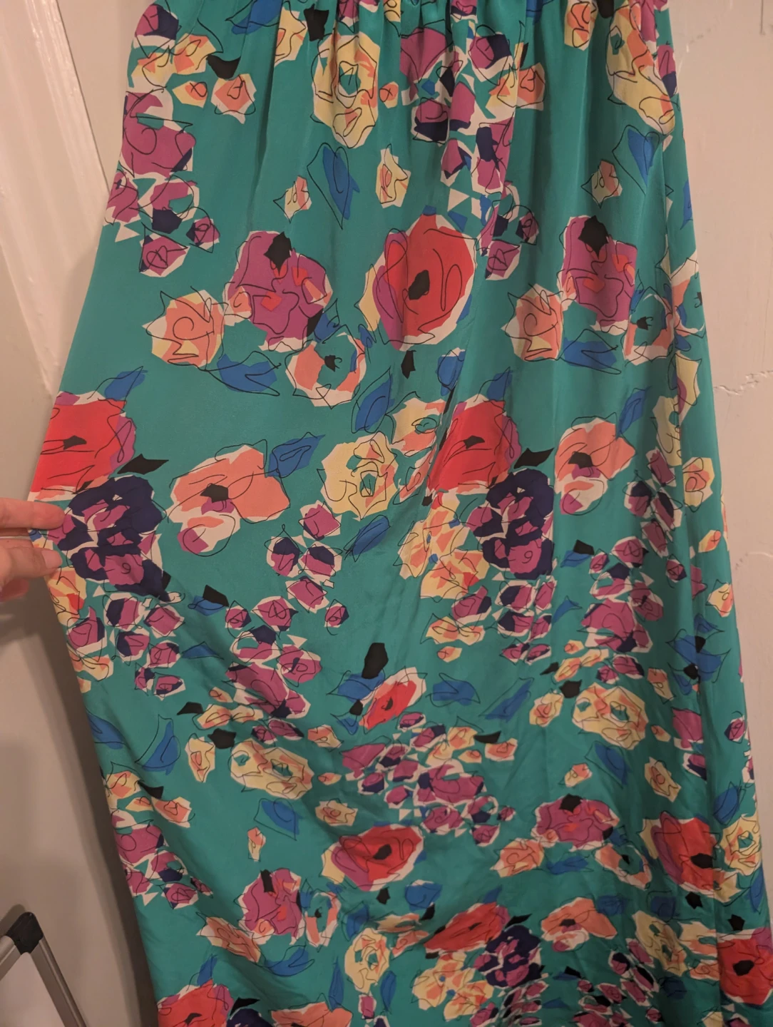 Yumi Kim Floral Maxi Silk Sundress Small 4/6 - photo 5
