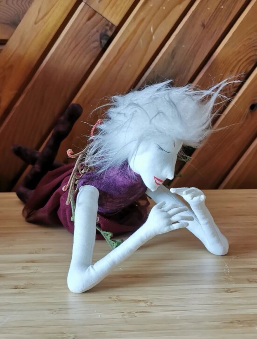 Vintage Handmade Woodland Fairy Decorative Figure - photo 5