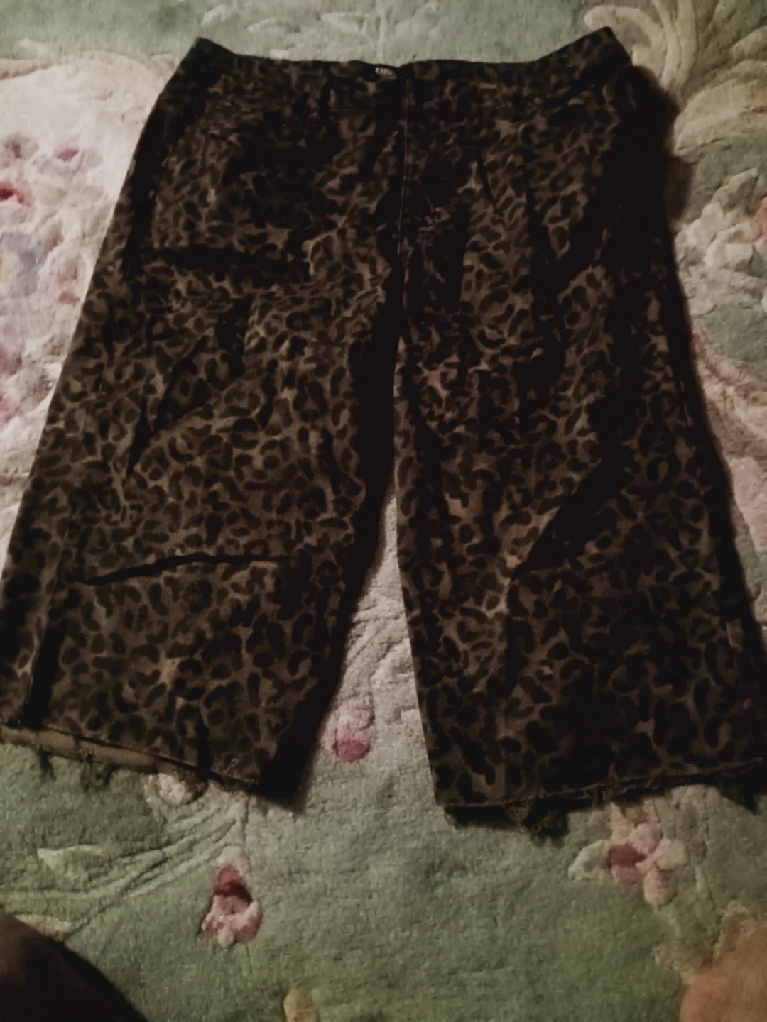 Brown Leapord print jorts