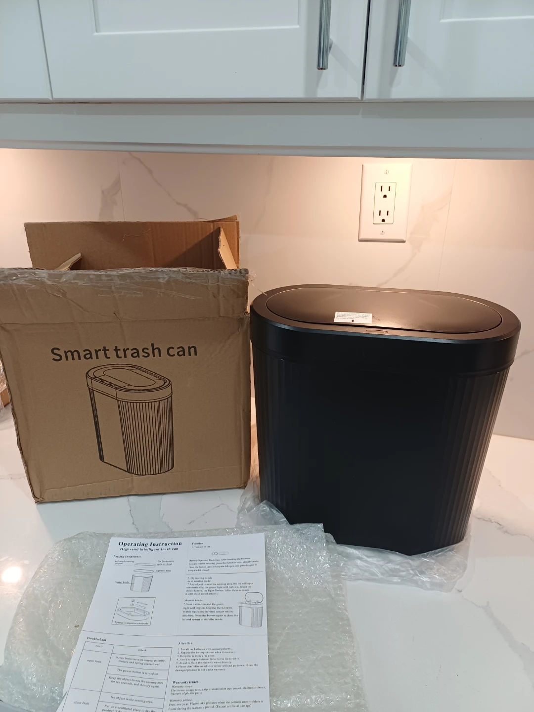 Black Smart Trash Can - photo 5