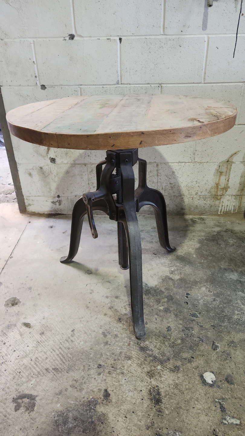 Industrial Crank Round Table