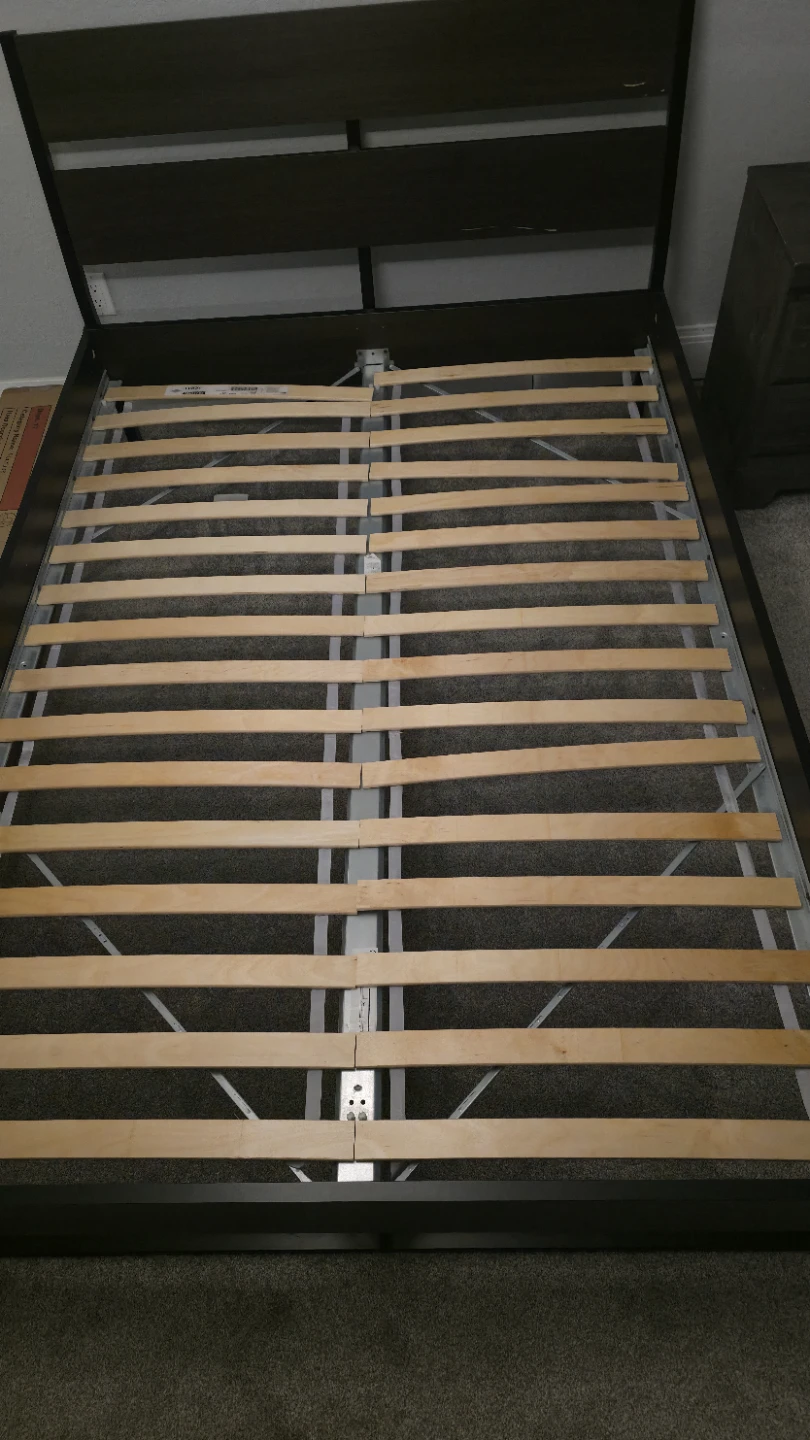 Dark Brown Bed Frame with Slats(Double) - photo 4