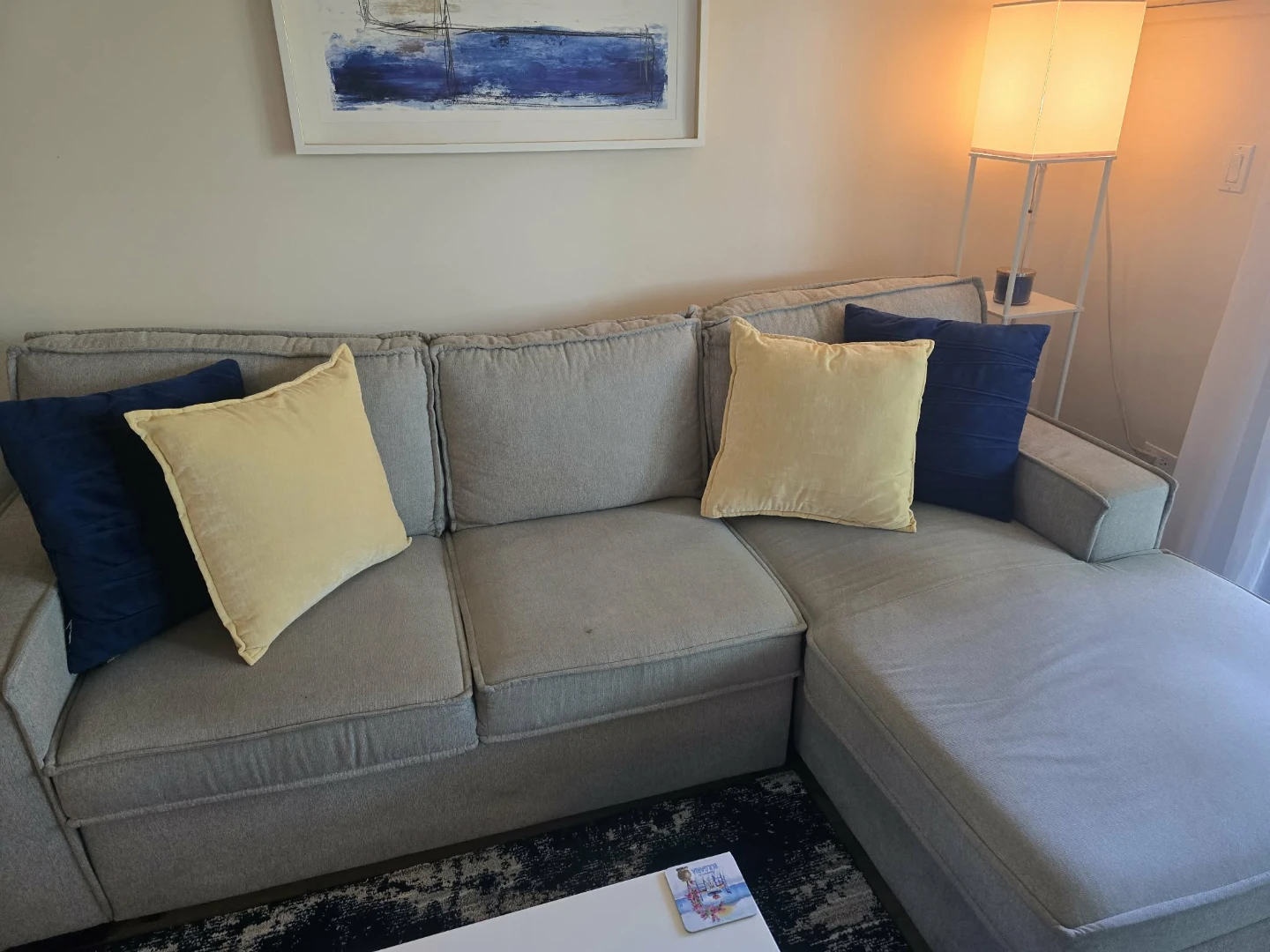 Gray Sectional Sofa with Storage