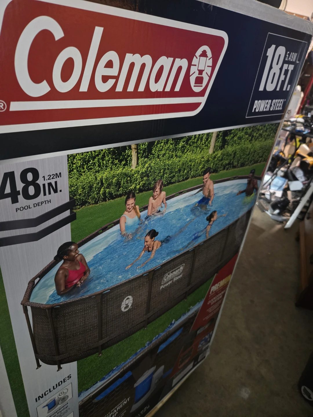 Coleman 18ft Power Steel Oval Pool Set