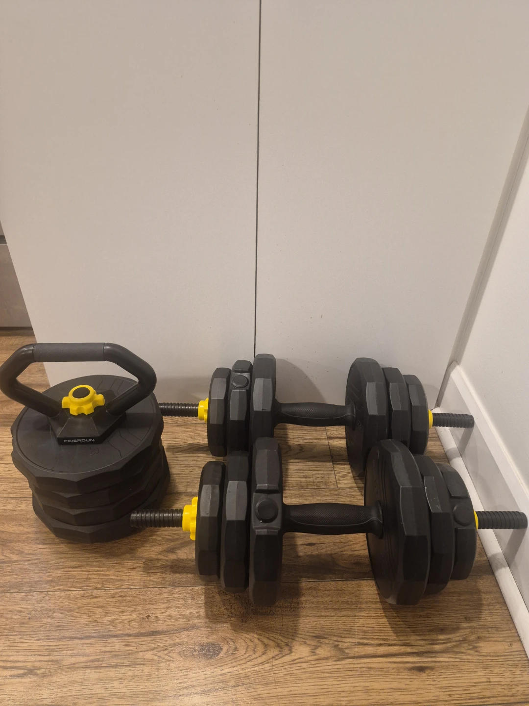 Adjustable Dumbbell and Kettlebell Set 60Lbs