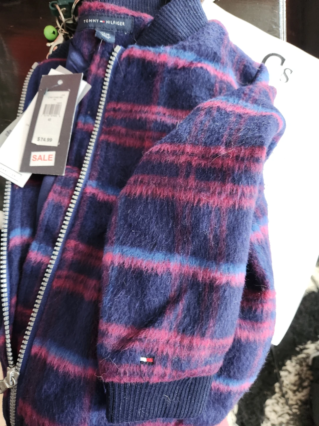 Tommy Hilfiger Plaid Bomber Jacket size 4T