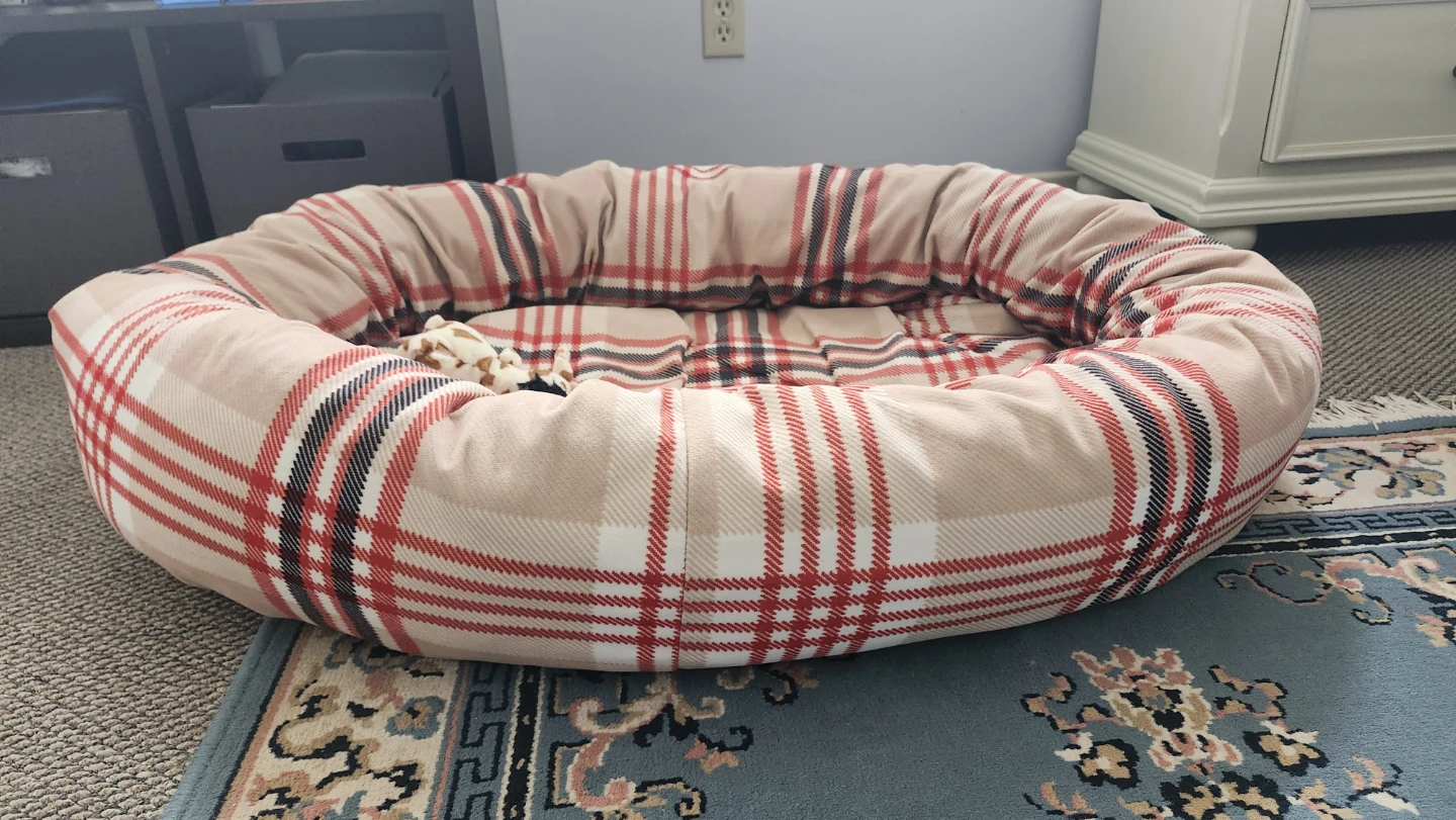 Dog Bed with Plaid Design - photo 4