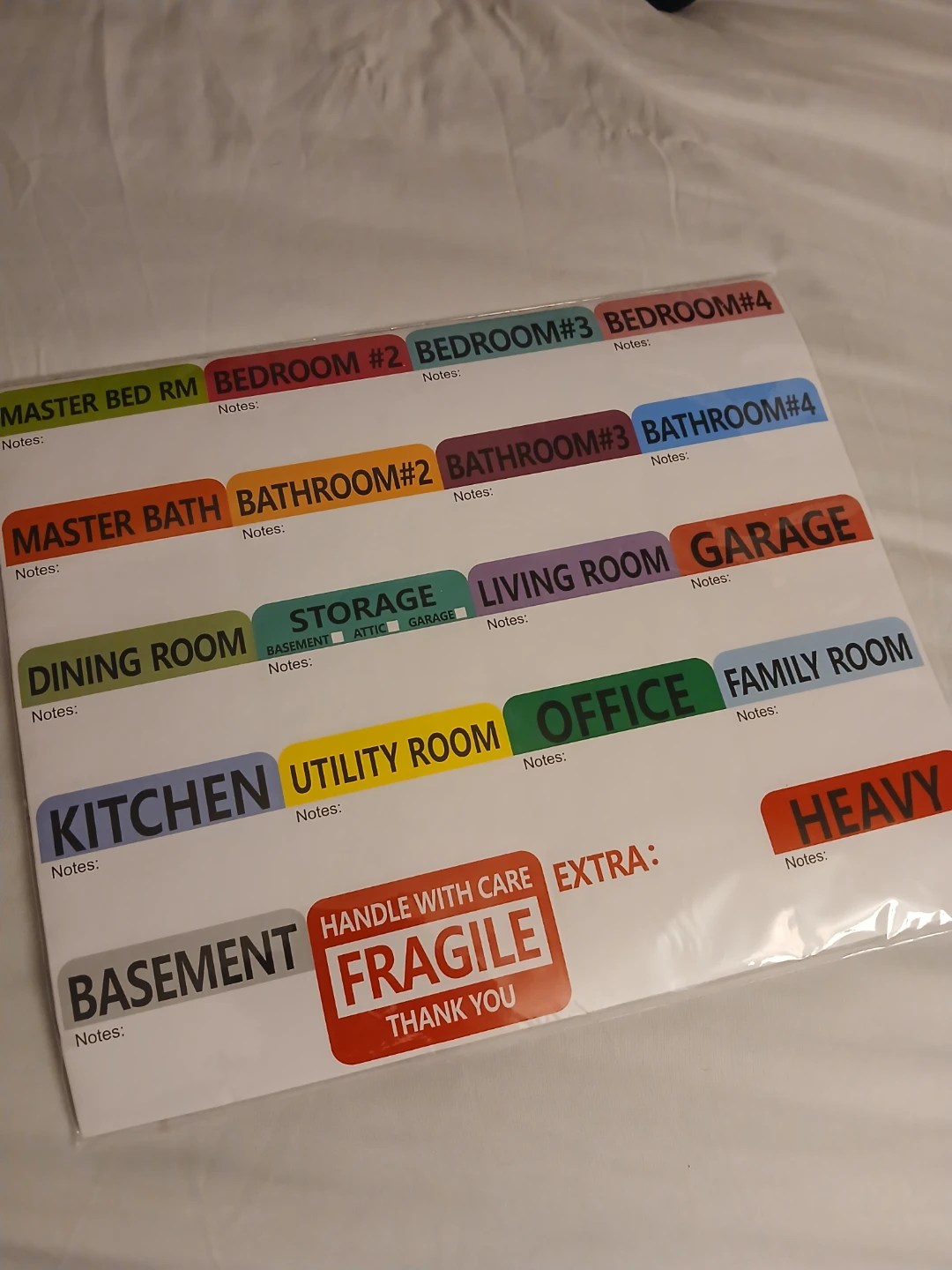Moving Labels - Room & Fragile Stickers