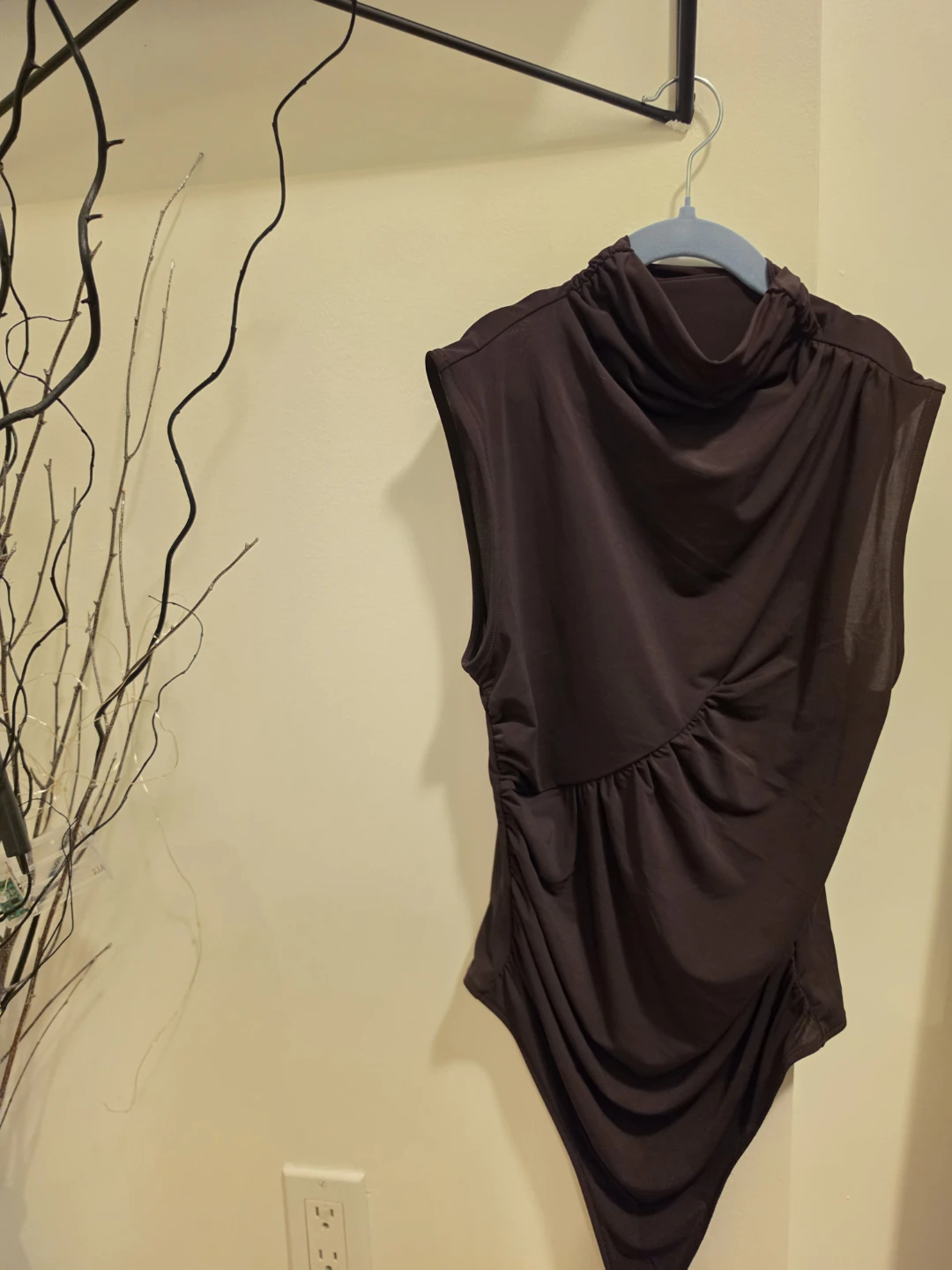 H&M Ruched Mock Neck Bodysuit Brand NEW - photo 3