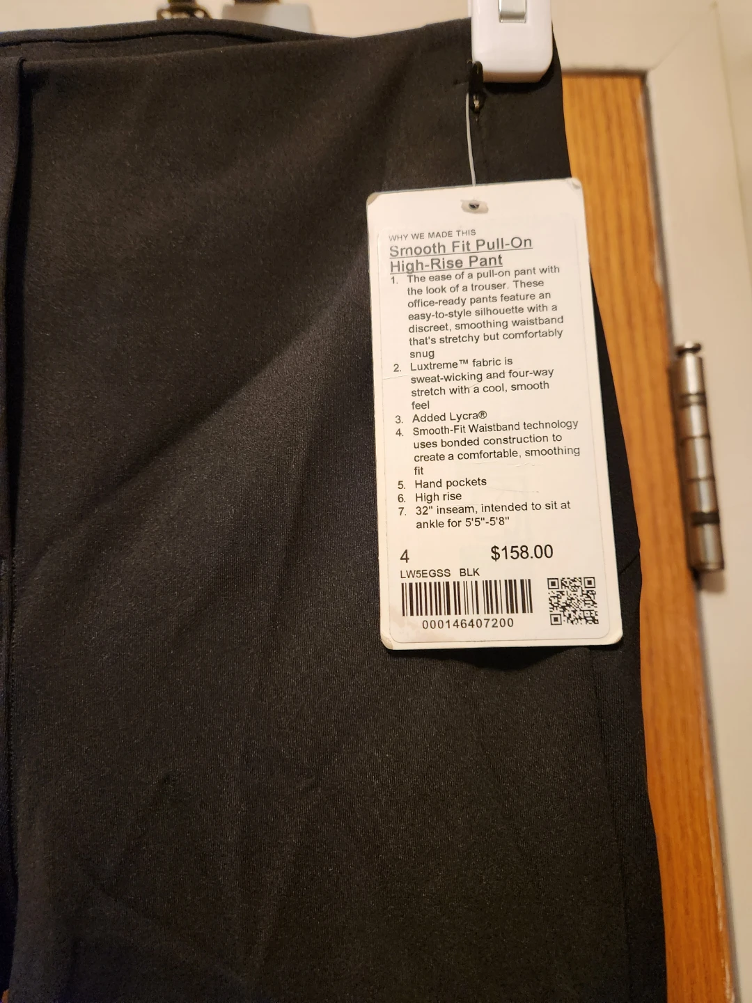 Lululemon Smooth Fit Pull-On High-Rise Pant Black Size 4 - photo 3