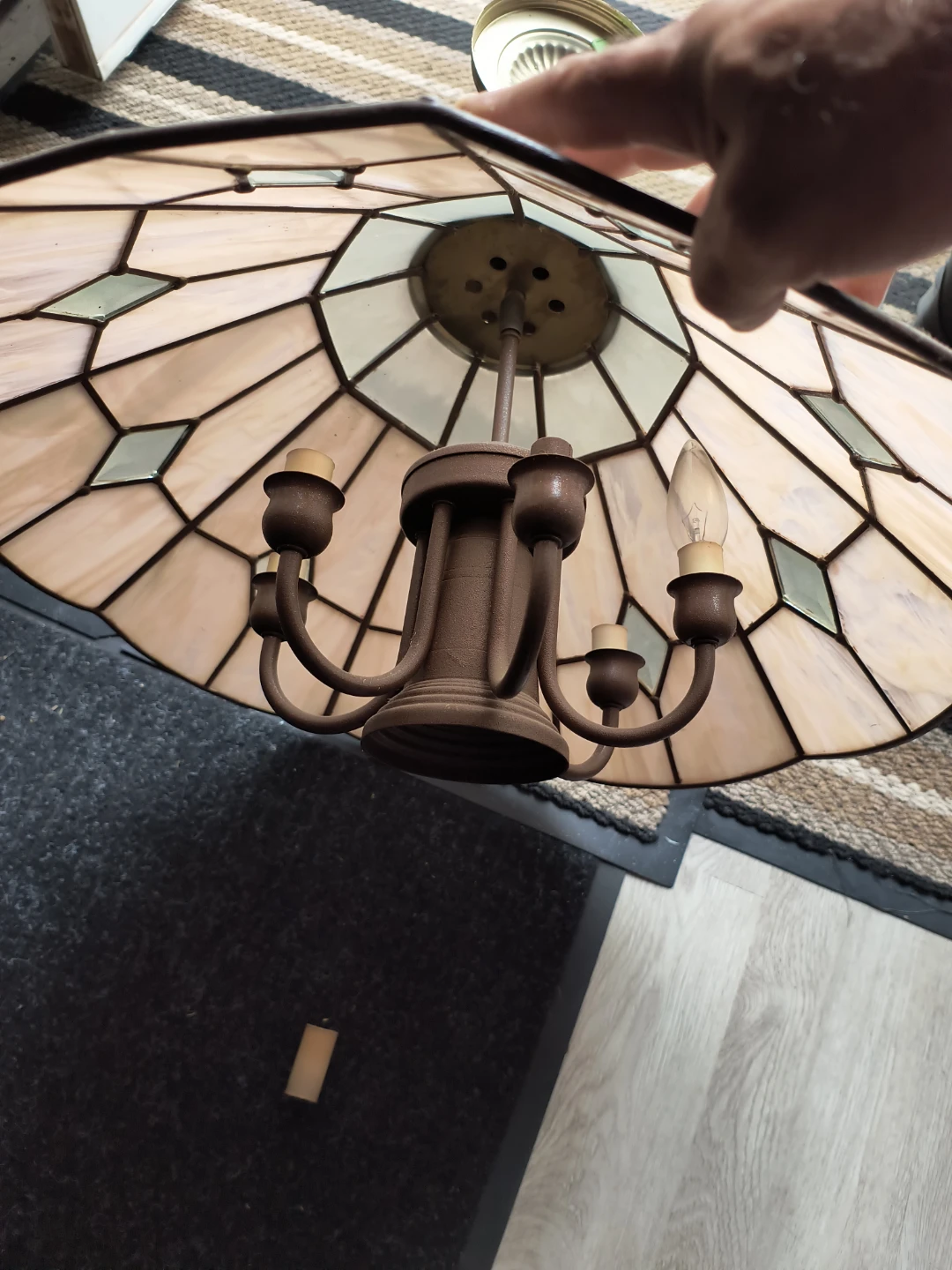 Stained Glass Pendant Light Fixture - photo 3