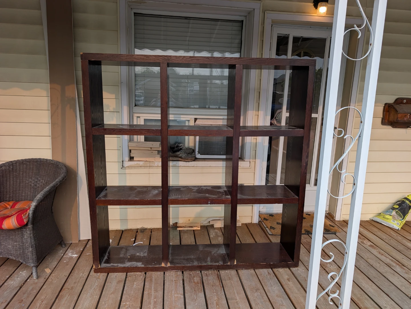Large square shelf.
