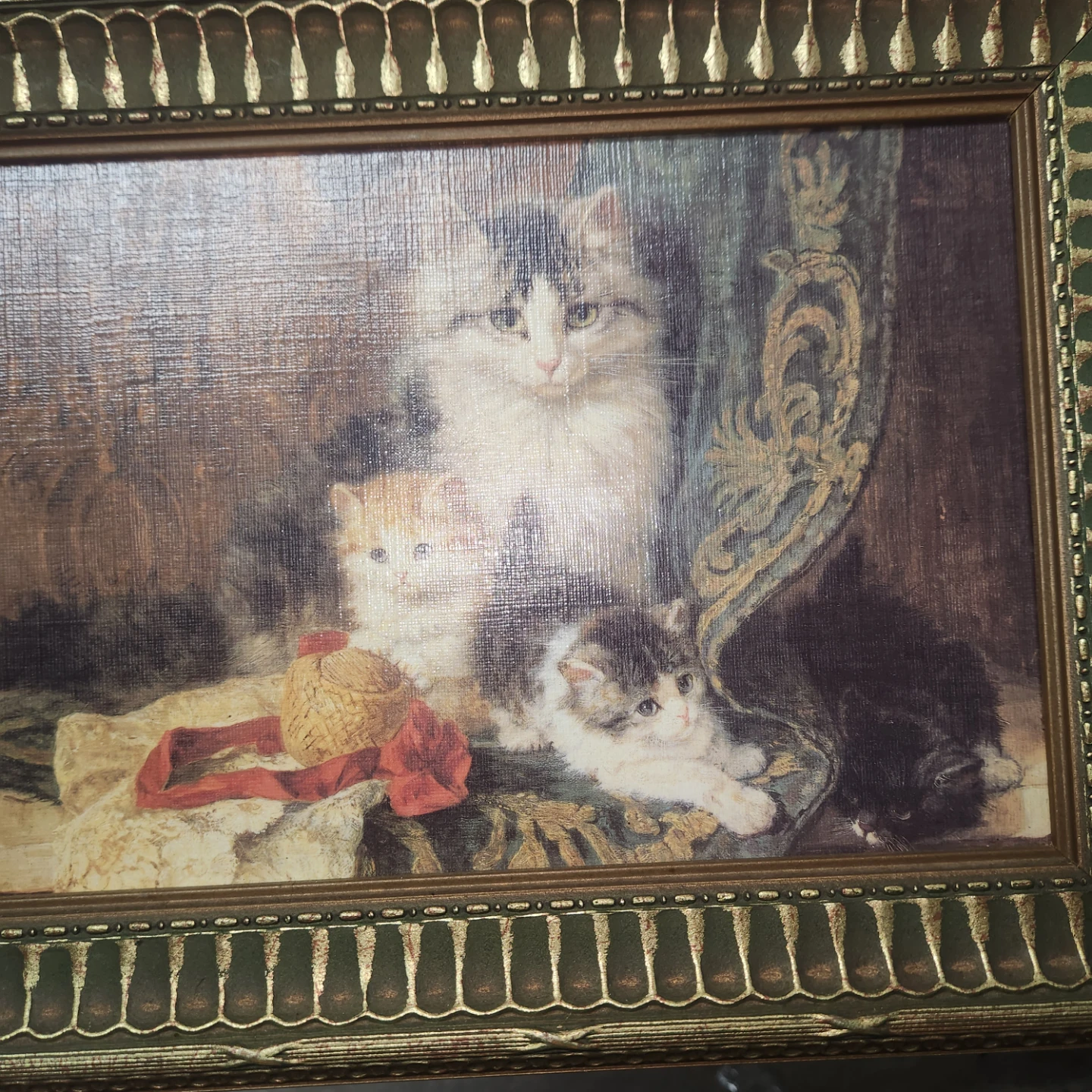 Framed Painting of Kittens