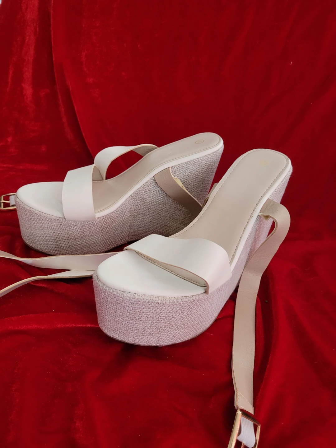 Women's White Wedge Sandals - photo 2