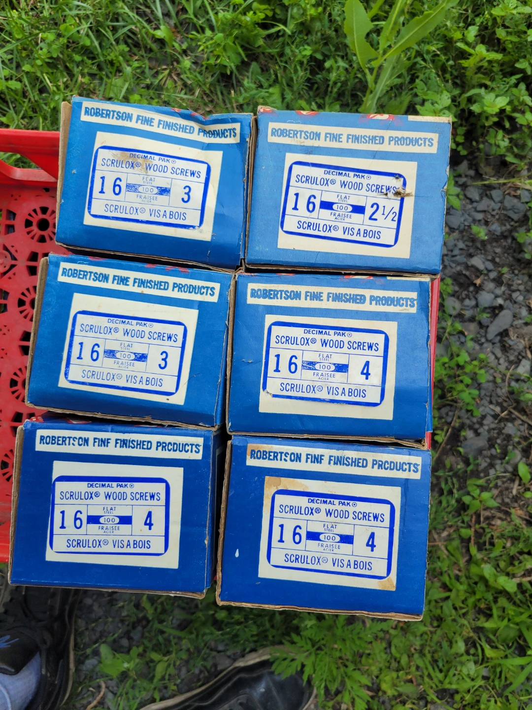 6 Box Robertson Fine Finished Products Wood Screws