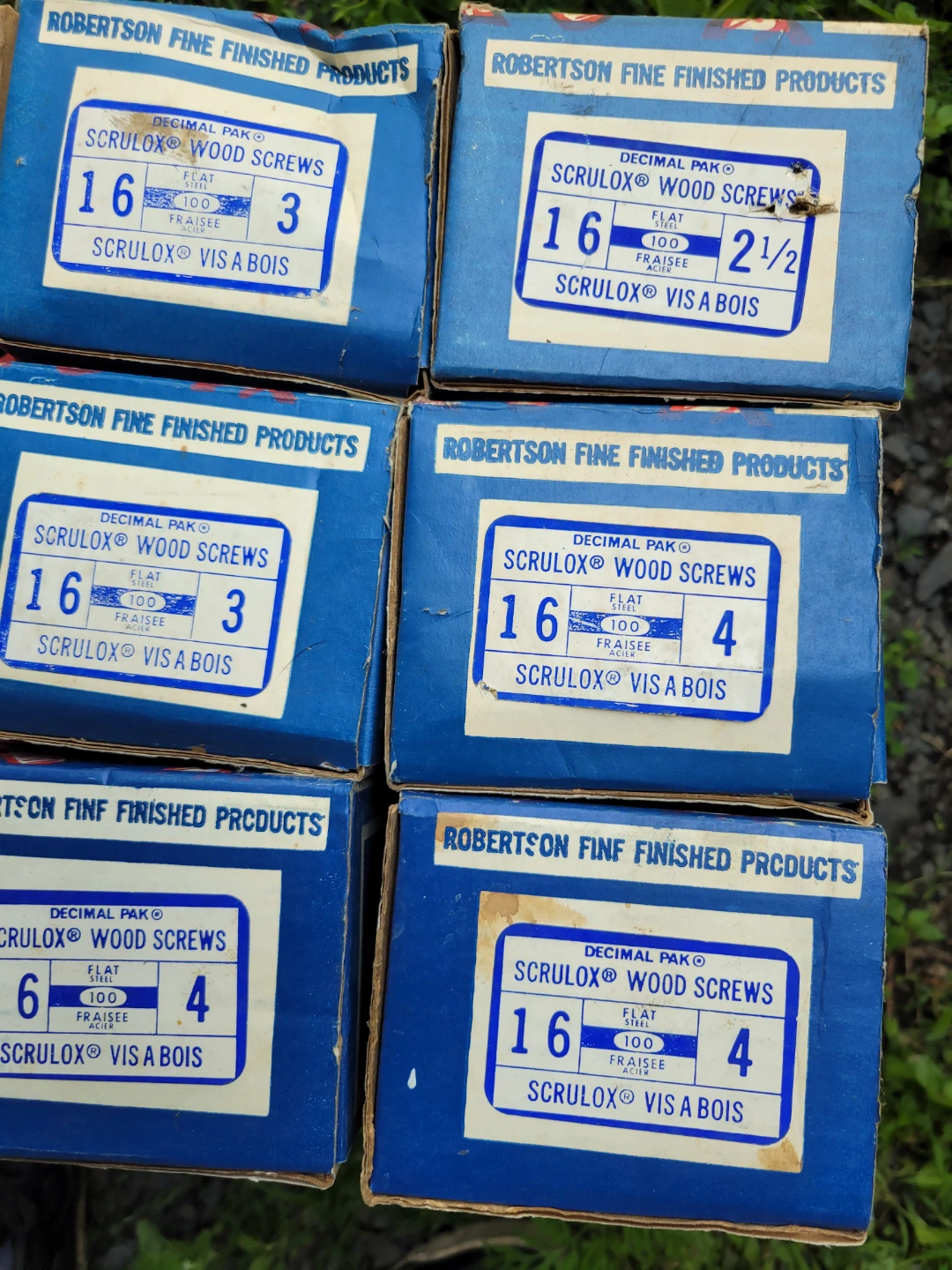 6 Box Robertson Fine Finished Products Wood Screws - photo 2