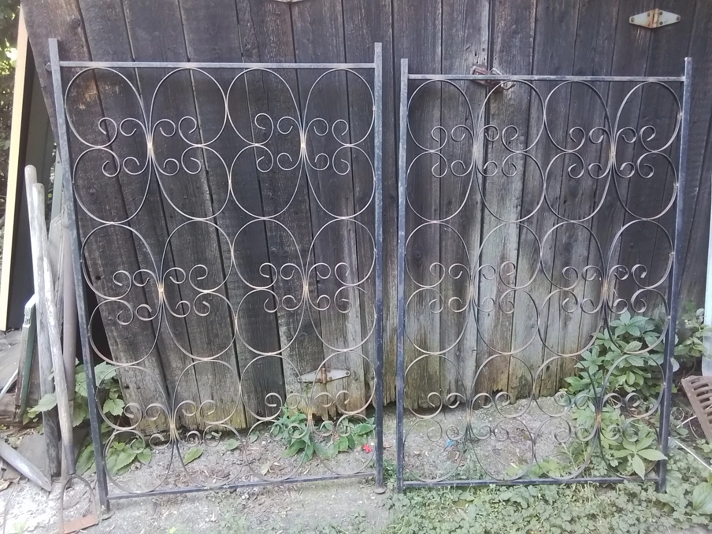 Trio of Vintage Wrought Iron Decorative Panels
