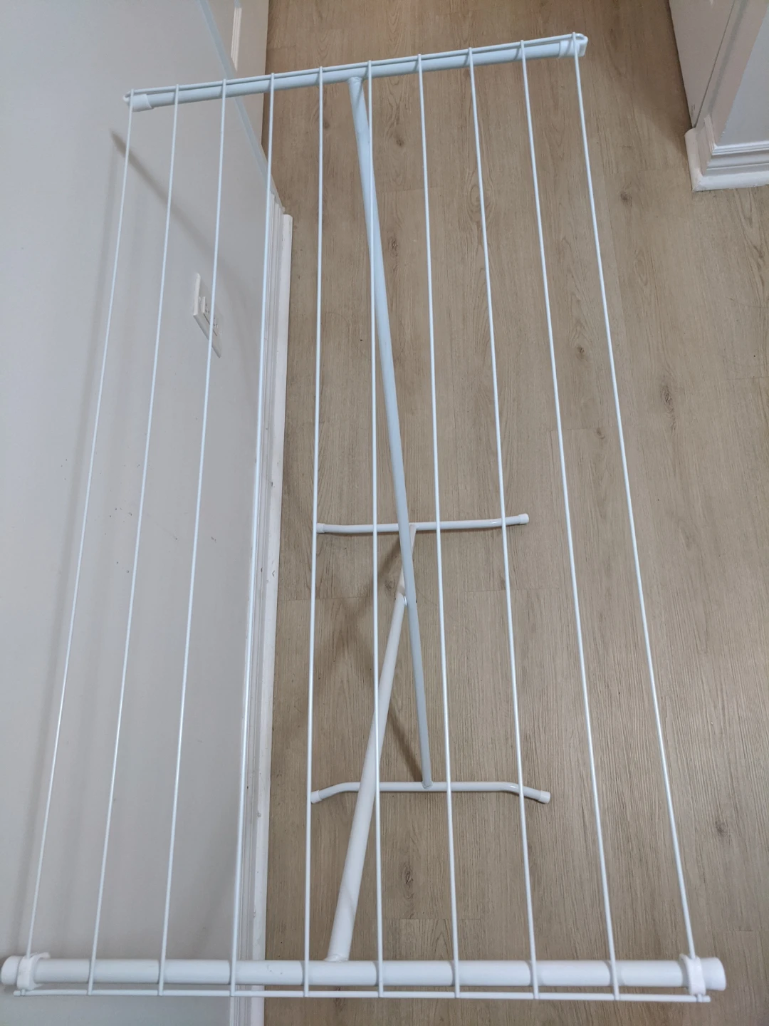 White folding drying rack - photo 3